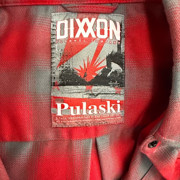 DIXXON Women’s PULASKI Red and Gray Flannel Shirt - Picture 6 of 6